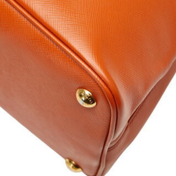 Prada Triangle Handbag Orange Leather - Picture 7 of 8